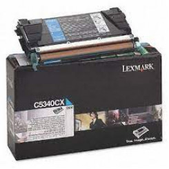Lexmark C5340CX Cyan Return Program Original Toner Cartridge (7000 Pages) for Lexmark C534, C534n, C534dn, C534dtn